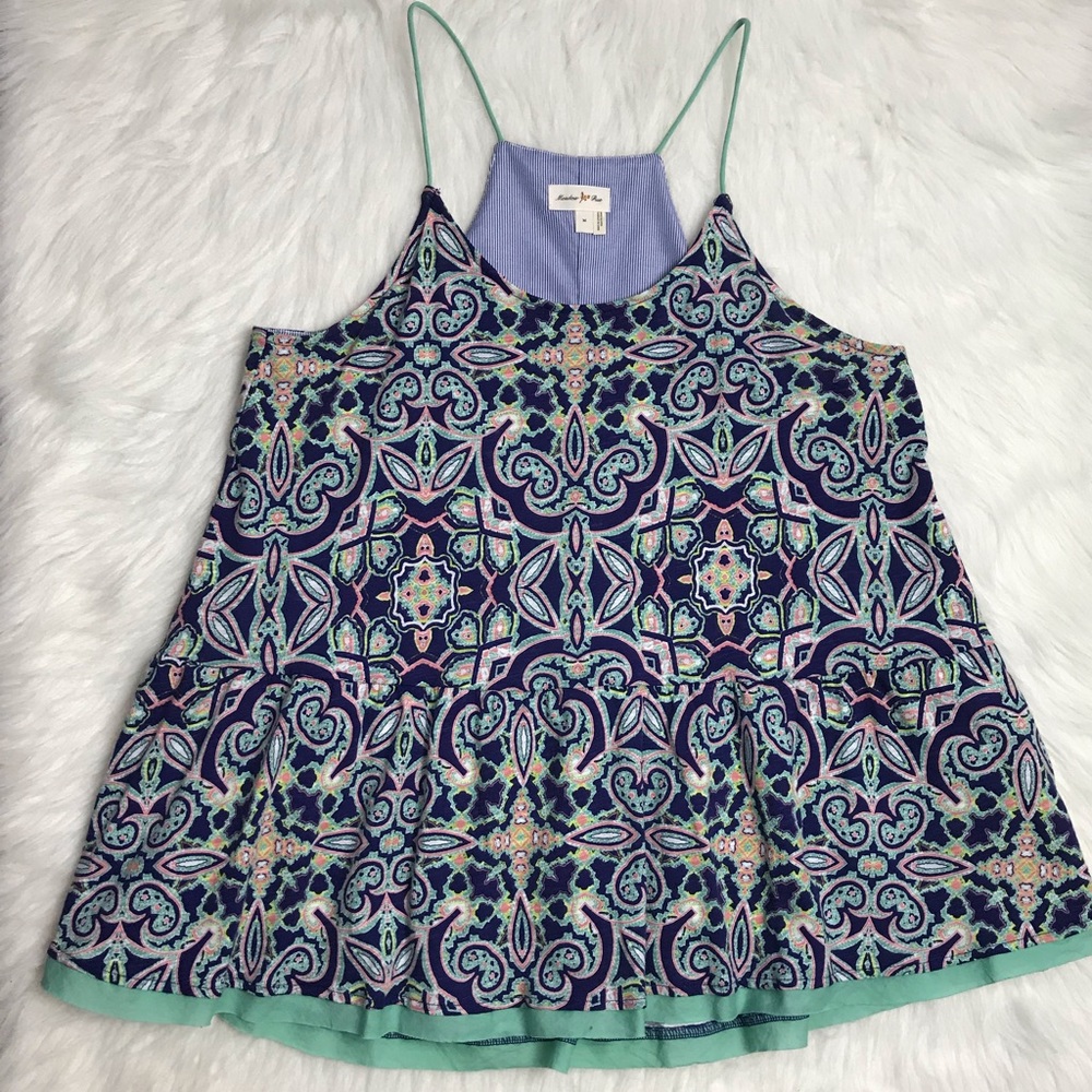 Anthropologie Meadow Rue paisley print tank Med